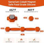 Air Fryer Magnet Silicone Buckle for Holding Down Air Fryer Parchment Paper, Lock Disposable Liners Safely & Prevent Paper to Burn,Orange,2 Set