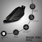 Rattleware Half Kilo Food Measuring Bean Scale Scoop - Durable and Commercial Coffee Beans Weighing Container Spoon, Plastic Coffee Bean Scale Measuring Tool for Baristas - Black