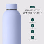 NOBL Stainless Steel Water Bottle,17 oz, 500 ml, Double Wall Vacuum Insulation, Sealed Bottle Keeps Drinks Cold 24 Hrs & Hot 12 Hrs, Leak Proof, Fits Noble Carry-On Cup Holder - Lavender