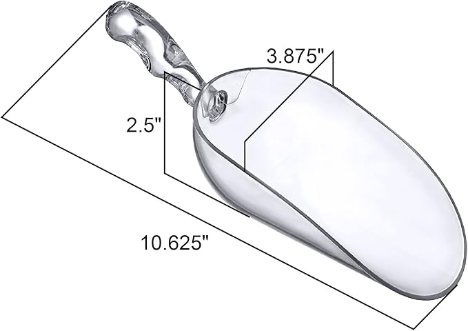 Amazing Abby - Elsa - 24-Ounce Plastic Ice Scoops (Set of 4), Plastic Utility Scoops, BPA-Free, Food-Grade, Shatter-Proof, Good for Kitchen and Restaurant, Perfect for Home and Commercial Use