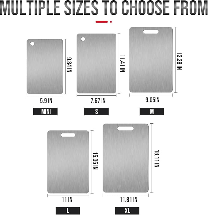 Titanium Cutting Board - 2025 New titanium cutting boards for kitchen,Double-Sided Food Grade Cutting Board,Chopping Board Cutting Mat for Meat Fruit & Vegetable-1 pc. Mini(9.84x5.9in)