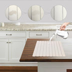 Large Stone Dish Drying Mat for Kitchen Counter, 23.6"(L)×15.4"(W), Foldable Diatomaceous Earth Dish Drying Mat, Collapsible Quick Dry Pad for Dishes Bottles Cups Bathroom Any Countertop