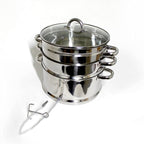 Lehman's Mehu-Maija Steam Juicer, 11 Quart Stainless Steel with Lid, Hose, Clamp, Loop Handles, Multipot Cookware for Making Juices, Jelly, Sauces