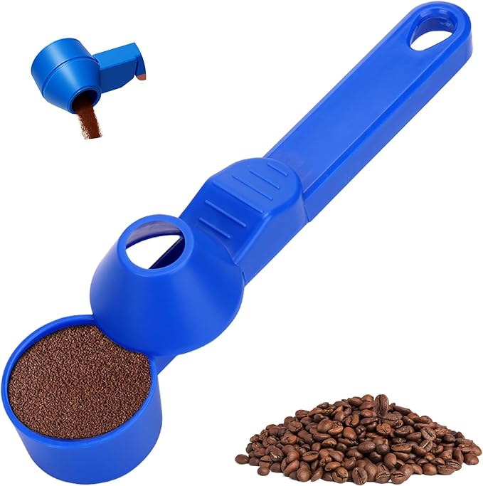 Palksky Coffee Scoop & Funnel for Reusable K Cup Refillable Coffee Pods,2 Tablespoon Coffee Measuring coffee Scooper,1PCS(Blue)