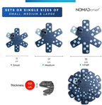 Dual-Use Silicone Pan Protectors for Stacking & Trivets for Hot Dishes | Silicone Trivet Mat | Perfect for Pot and Pan Protectors for Stacking | Cookware Protectors for Stacking (M-BLU/BLU)