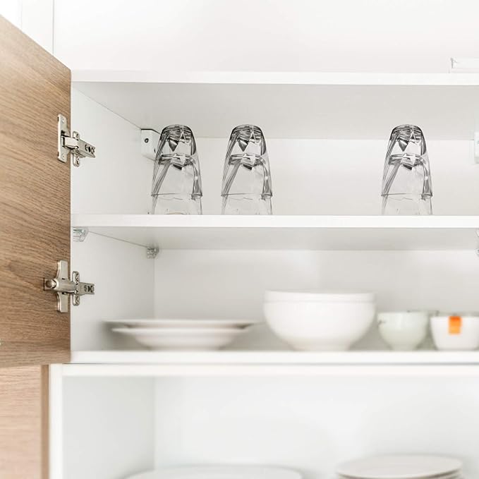 Topsky 12-ounce Plastic Water Tumblers | Set of 4 Transparent Unbreakable Drinking Glasses Clear Acrylic Reusable Juice Wine Cups for Home Picnic Party, Dishwasher Safe, Stackable