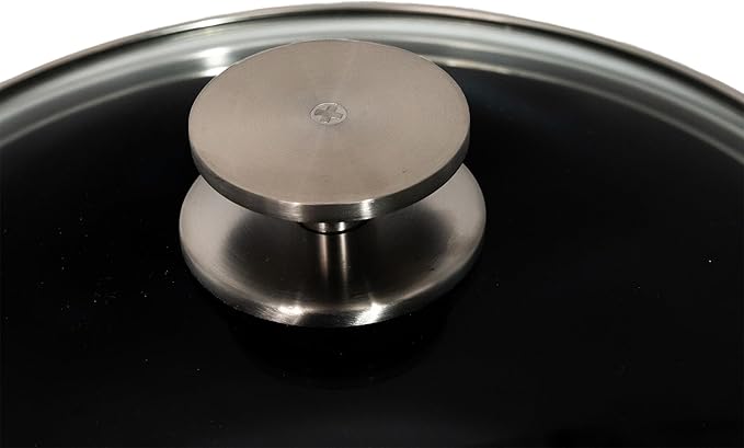 Swiss Diamond Nonstick Hybrid Ceramic and Diamond-Infused Stock Pots With Glass Lid, PFAS- and PFOA-free, Dishwasher & Oven Safe Up To 500 °F (5.5 Quart)