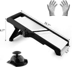 VEKAYA Mandoline Slicer for Kicthen,Adjustable Vegetable Slicer,Food Chopper,Potato Slicer,Mandolin,Tomato Slicer,Veggie Cutter,Stainless Steel Professional with Safety Gloves