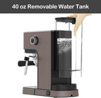 VEGETA Coffee Machine, 1350W Espresso Machine with Milk Frother, 20 Bar Coffee Espresso Machine for Cappuccino, Latte, Brown