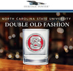North Carolina State Double Old Fashion | Double Rocks Glass 14 OZ for Liquor | Expertly Crafted Pewter Glass By Heritage Pewter