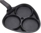 Kitchen Flower Cookin Clover 3 Divider Non Stick Egg Frying Pan (22cm x 21cm)