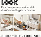 Large Stone Dish Drying Mat for Kitchen Counter Eco - Friendly Absorbent Diatomaceous Earth Bath Mat Quick Dry for Kitchen Dishes Bottles Cups Bathroom Any Countertop (Dark Grey24"×16"Square)