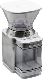 Cuisinart Coffee Grinder, Electric One-Touch Automatic Burr Coffee Grinder with 18-Position Grind Selector, Cup Size Selector for 4 – 18 Cups, White Stainless Steel