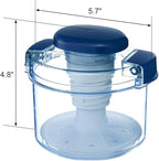 Instant Pickle Maker Vegetable Press Tsukemono Container Round Made in Japan BPA Free (Blue 0.8L)