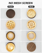 KINGTOP Grinder, Large 2.6" Walnut Wood & Aluminum Manual Grinder