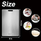 Titanium Cutting Board, Steel Cutting Boards For Kitchen, Stainless Steel Cutting Board 316, Large Double Sided Medical-grade Hygiene Durable non moldy 316L Stainless Steel Chopping Board (1PC-L)