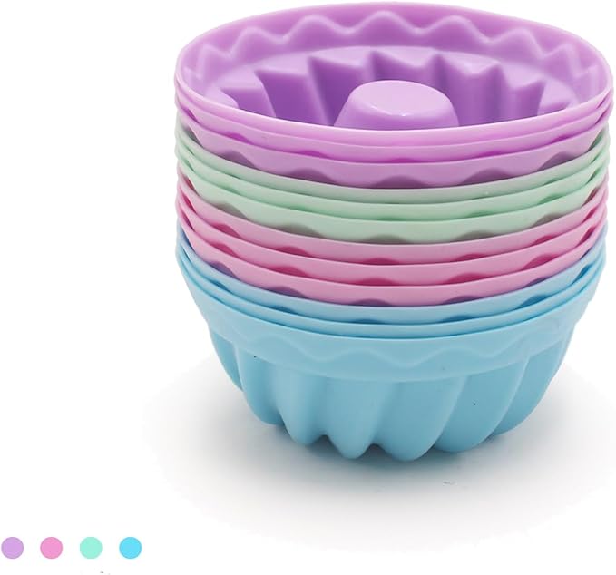 28 Pieces Silicone Fluted Loaf Pan set,Non-Stick Kitchen Oven Baking Pans, BPA Free Silicone Mold for Bread, Meatloaf, Cake, with 24 Pack mini Baking Cups