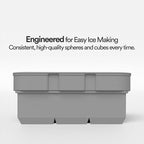 glacio Silicone Ice Cube Trays – Large Silicone Molds for 2-Inch Ice Cubes and Spheres Whiskey Ice Cube Trays with Lids for Cocktails & Bourbon – Set of 2