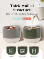 INGOFIN Ceramic Espresso Cup Set of 4-4.2 oz Espresso Cup for Coffee and Tea, Modern Porcelain Glazed Demitasse Cups, Microwave Dishwasher Safe Mugs, Suit for Espresso Machine, Mix