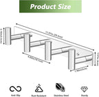 Wall Mounted Coat Rack-4 Hooks, Heavy Duty Stainless Steel Hook Rail for Towel Coat Hat Purse Bag Jacket, Towel Hooks for Entryway Bathroom Kitchen (Glossy 4 Hooks - 1 Pack)