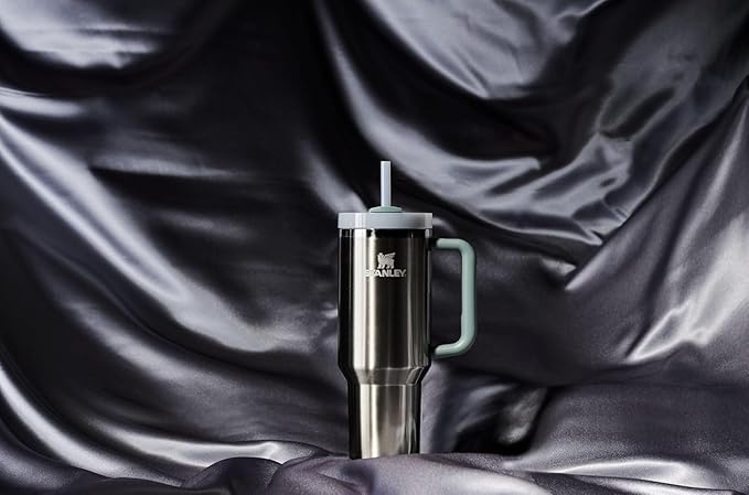 Stanley Quencher H2.0 Tumbler with Handle and Straw 40 oz | Flowstate 3-Position Lid | Cup Holder Compatible for Travel | Insulated Stainless Steel Cup | BPA-Free | Stainless Steel Shale