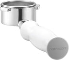 Normcore 54mm Bottomless Portafilter Fits Breville Sage Barista Express Machines, Barista-Grade Naked Espresso Tool, Included 18g Filter Basket, Anodized Aluminum Handle, White