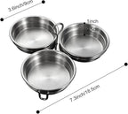 Stainless Steel Egg Poacher, Perfect Poached Egg Maker, Round Egg Cooker Rings For Breakfast Cooking Tool 3 Poached Egg Cups
