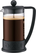 Bodum 12oz Brazil French Press Coffee Maker, High-Heat Borosilicate Glass, Black - Made in Portugal