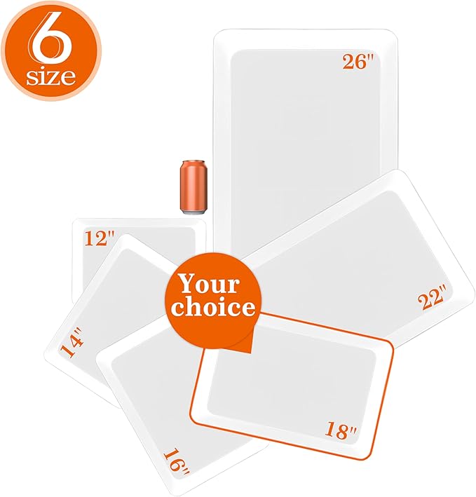 Serving Tray Platter, 2 Pcs Food Tray for Veggie Fruit Snack Dessert Cookie Cheese, Food Trays for Party Supplies Display, Plastic Platters for Serving Food, Large White Trays, BPA Free