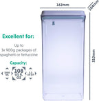 BopTop (1pc - Spaghetti/Cereal) Airtight Food Storage Container – Mechanical Silicone Seal Canister - BPA-Free - 3.3Qt