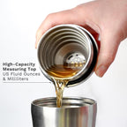 Elevated Craft Hybrid Cocktail Shaker - Premium Vacuum Insulated Stainless Steel Cocktail Shaker - Innovative Measuring System - Martini Shaker for the Home Bartender - 28oz Total Volume