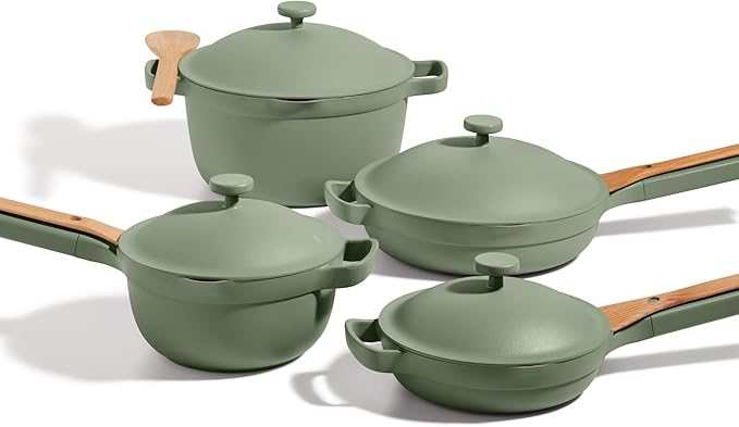 Our Place Cookware Set - Complete 13-Piece Set Including Always Pan 2.0, Mini Always Pan, Perfect Pot, and Mini Perfect Pot | Multifunctional, Toxin-Free Nonstick | Replaces 36 Pieces | Sage