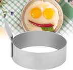 4Pcs Egg Rings Set, Stainless Steel Round Ring for Frying Eggs Pancakes Maker Molds Cooking Shaper for Breakfast