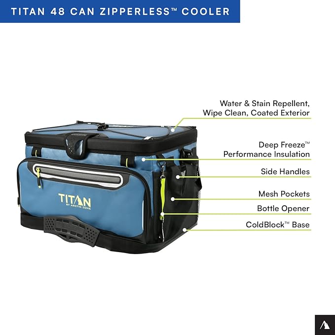 Titan by Arctic Zone 30 Can Zipperless Soft Cooler with HardBody Liner