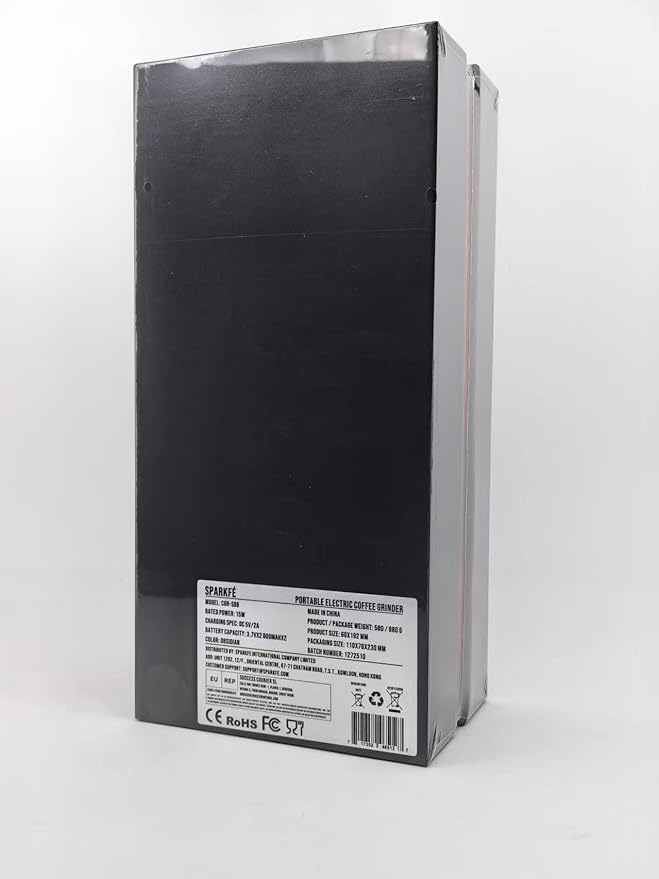 Portable Electric Coffee Grinder, Rechargeable Handheld Grinder with Stainless Steel Conical Burr, Adjustable Grind Settings, for Espresso, Moka, Pour Over, French Press, Cold Brew, Obsidian