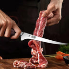 Fillet Knife 7 Inch, Professional High Carbon Stainless Steel Boning Knife for Meat, Ultra Sharp Japanese Fish Fillet Knives with Ergonomic Wood Handle