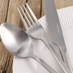 KINGSTONE Silverware Set, 20 Piece Flatware Cutlery Set for 4, 18/10 Stainless Steel Silverware Mirror Polished Dishwasher Safe for Home, Restaurant, Wedding, Party, Matte Silver