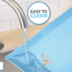 US Acrylic Coastal Plastic Serving Trays (Set of 4) 15” x 10” | Large Unbreakable Reusable Rectangular Party Platters | Serve Appetizers, Fruit, Veggies, & Desserts | BPA-Free & Made in USA