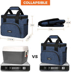 OPUX Soft Cooler Bag, Insulated Collapsible Lunch Cooler Bag for Men Work Camping Beach Travel, Portable Soft Sided Leakproof Waterproof Large Lunch Bag Box with Shoulder Strap 18 Cans, Heather Navy