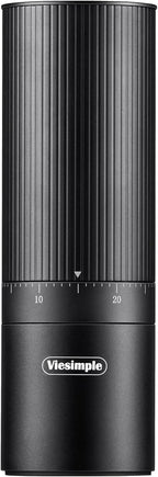 V6 Pro Portable Coffee Grinder - 60 Grind Settings Conical Burr, USB-C Fast Charge 4400mAh for Camping Travel Office, Aircraft Aluminum Body, Cup Holder Size, Quiet ≤65dB & 2-Yr Warranty