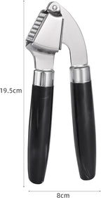 Stainless Steel Garlic Press for squeezing out garlic paste Garlic peeler,Mincing Garlic crusher,Easy Squeeze, Dishwasher Safe,Black,By Amber & Sean(Black Marbled)