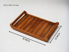 Vesta Homes Teak Wood Serving Tray for Home,Kitchen,Restaurant,Office Organizer,Dining Table, Premium Wooden Trays, 18" x 12", Extra Large, Handmade In India (Brown)(Extra Large)
