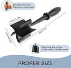 2 Pack Meat Chopper, 5 Curve Blades Ground Beef Masher, Heat Resistant Meat Masher Tool for Hamburger Meat, Ground Beef, Turkey and More, Nylon Hamburger Chopper Utensil Non-scratch Utensils