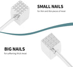 VOCOSTE Meat Tenderizer Mallet, Aluminum Alloy Kitchen Double-sided Square Meat Pounder Flattened, Meat Mallet Hammer, Steak Chicken Beef Tenderizer Tool