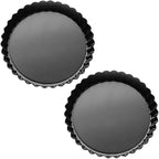 Tosnail 2 Pack 9 Inch Non-Stick Quiche Pan Tart Pan with Removable Loose Bottom