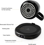 Coffee Mug Warmer & You are Awesome Mug Set, Electric Cup Warmer with Auto Shut Off, 4 Temperature Setting Smart Beverage Warmer, 8-Hours Auto Shut Off (Black Awesome Mug)