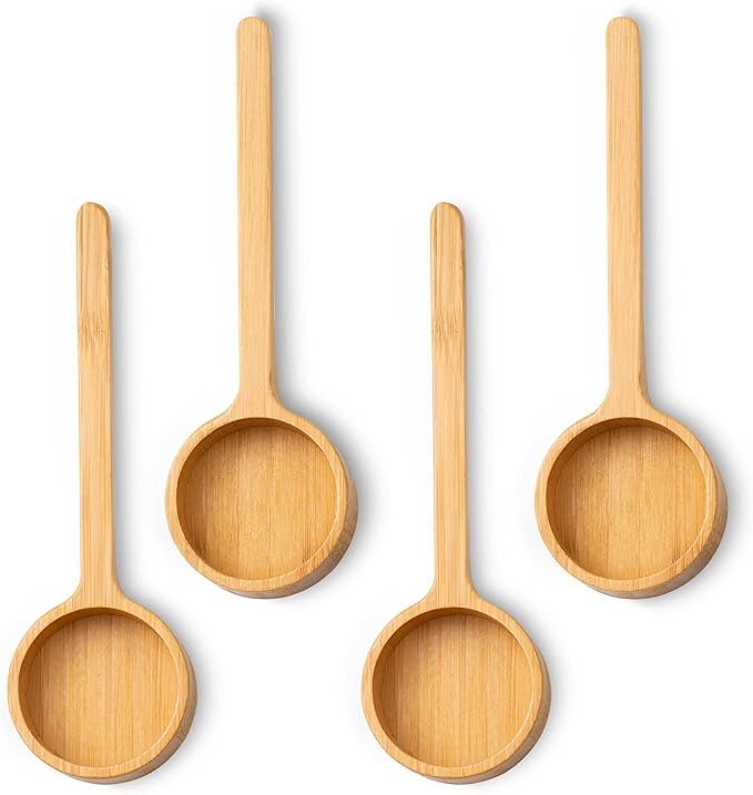 Bamboo Wooden Coffee Scoop Long Handle Measuring Scoop for Jars