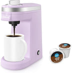 CHULUX Mini Coffee Maker for K Capsule, Single Serve Coffee Maker for One Cup Americano, Lightweight Pod Coffee Machine, Lavender
