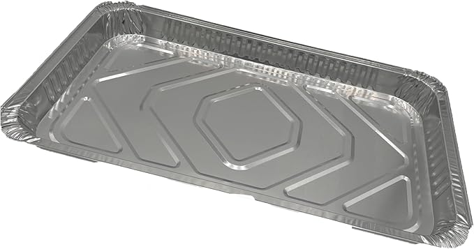 Heavy Duty Disposable Aluminum Foil Pan - Durable Tin Pan for Grilling, Cooking, Heating, Food Storage - Safe For Oven and Freezer, Gas & Electric Stovetop Compatible