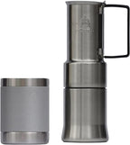 nCamp - Café, Portable Coffee Maker, Portable Espresso Machine, Compact Camping Coffee Maker, Stainless Steel Travel Coffee Maker with Camping Coffee Cup, Reusable, 12 oz
